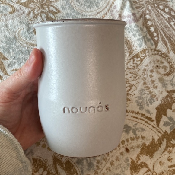 Cermer Nounos Cream Terra Cotta Pottery Yogurt Pot /Crock / Cup 6” - Picture 5 of 5